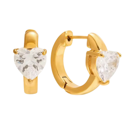 Aretes Zirconia Corazón