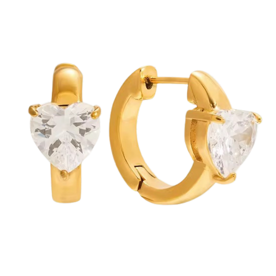 Aretes Zirconia Corazón
