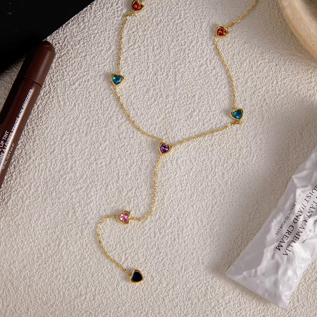 Cadena Lariat Corazón