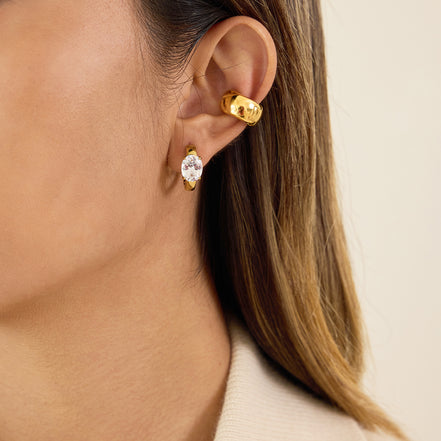 Aretes Zirconia Ovalado