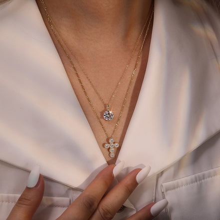 Round Moissanite Necklace