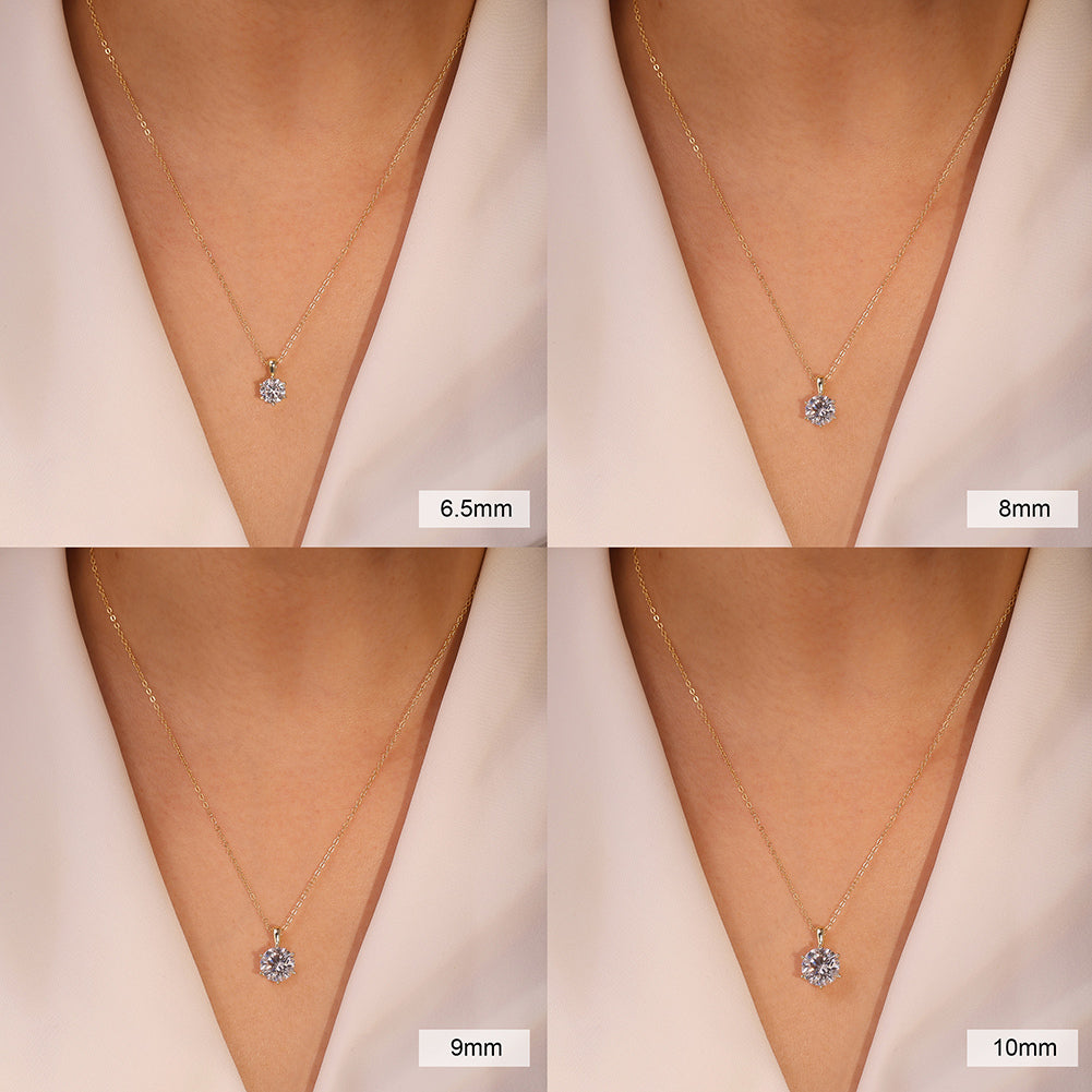Round Moissanite Necklace