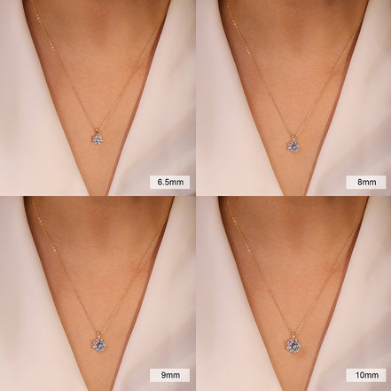 Round Moissanite Necklace