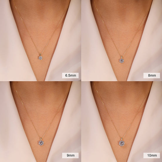 Round Moissanite Necklace