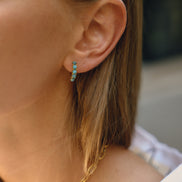 Argollas de perlitas azul
