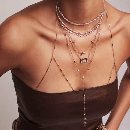 Cadena Lariat Sparkle