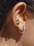 Zirconia Silver Hoops
