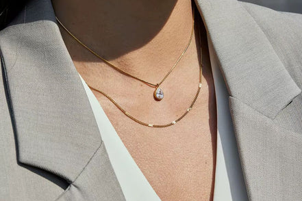 Cadena Zirconia doble