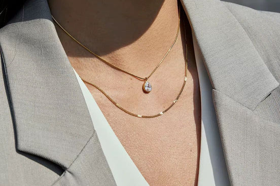 Cadena Zirconia doble