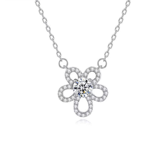 Cadena Flor Moissanite