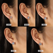 Round Moissanite Earring