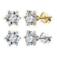 Round Moissanite Earring