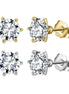 Round Moissanite Earring