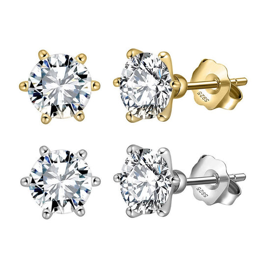 Round Moissanite Earring