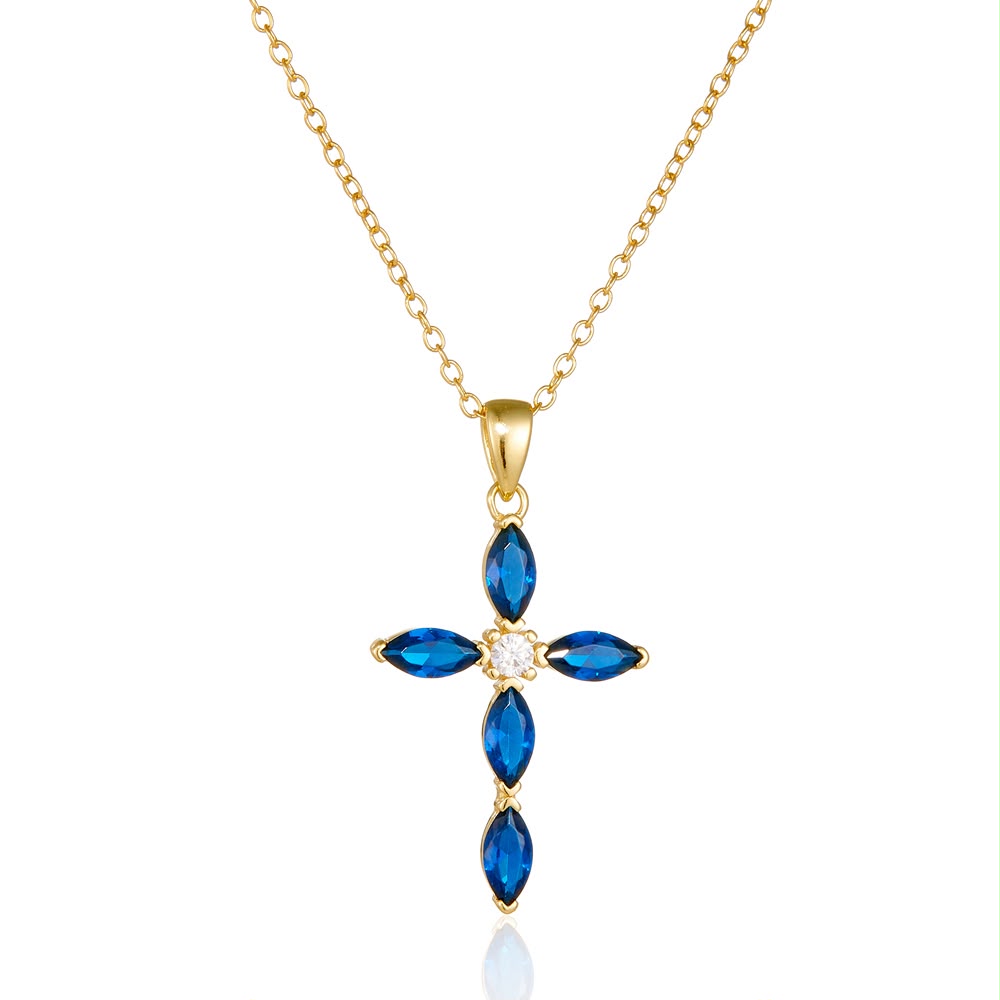 Blue Zapphire Cross