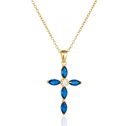 Blue Zapphire Cross